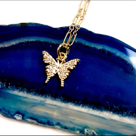 Butterfly Necklace, Dragonfly, Insect, Bee, Flower - Picture 7 of 10